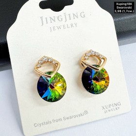 Сережки Xuping18К 19567 (1,7 см.) «Swarovski»